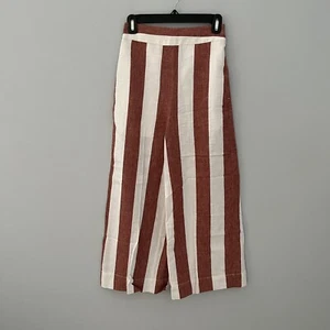NEU Madewell Hose Damen Extra Small Tall Rot Weiß Hudson Cropped Weites Bein - Bild 1 von 11