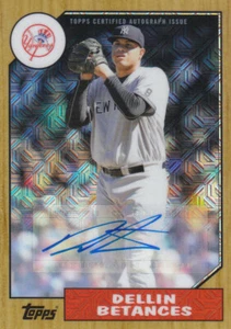 2017 Topps '87 Silver Pack Chrome Autographs 87ADB Yankees Dellin Betances 94/99 - Picture 1 of 2