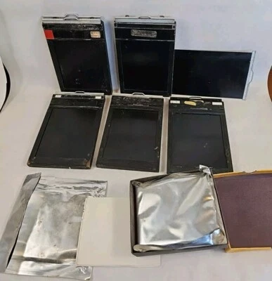 Baco Lisco Riteway 4x5 Graphic Film Holder 1284 by Graflex Vintage Lot of 5 - Image 1 of 4