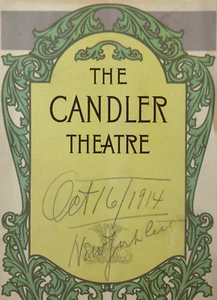Candler Theater Program Djer Kiss Perfume Ad On Trial Elmer Rice New York 1914 - Picture 1 of 12