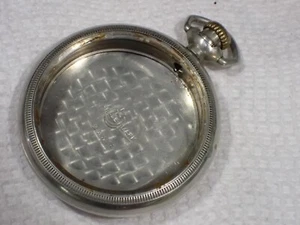 Vintage Crescent Swing Out Pocket Watch Case Silverode good used 16s - Picture 1 of 5