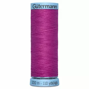 Gutermann SilkThread 100m 110 yd - 321 Cerise Pink - for hand or machine sewing - Picture 1 of 1