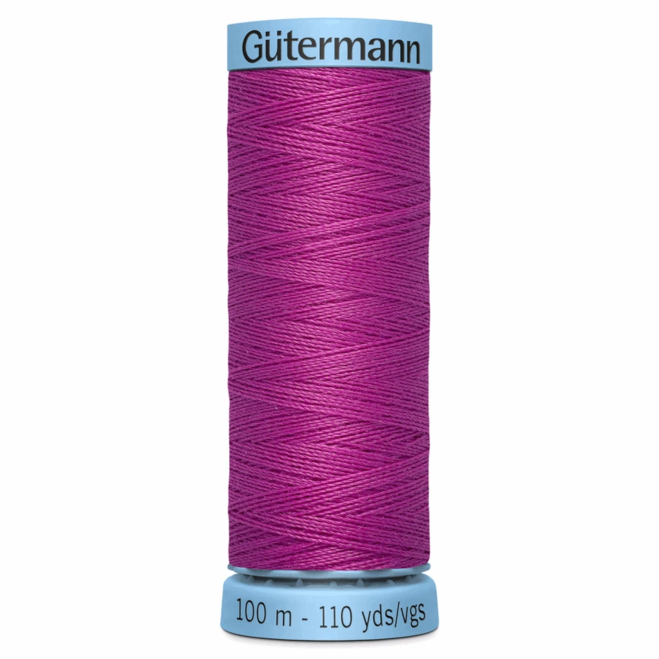 Gutermann SilkThread 100m 110 yd - 321 Cerise Pink - for hand or machine sewing - Image 1 of 1