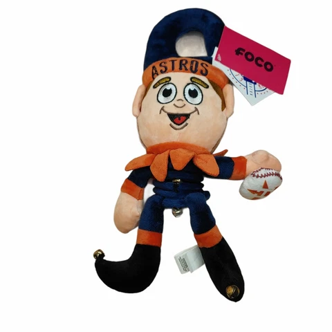 Foco Houston Astros Plush Mascot 13" Plush Door Hanger Jester Elf NWT Cover