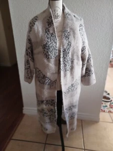 Vtg Dex Women's Sweater Long Coat Beige black Size M-L for Tall - Bild 1 von 5