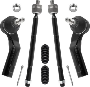 Inner Outer Tie Rod End Set & Steering Rack Boot Kit for Mazda 3 & 3 Sport & 5 - Picture 1 of 7