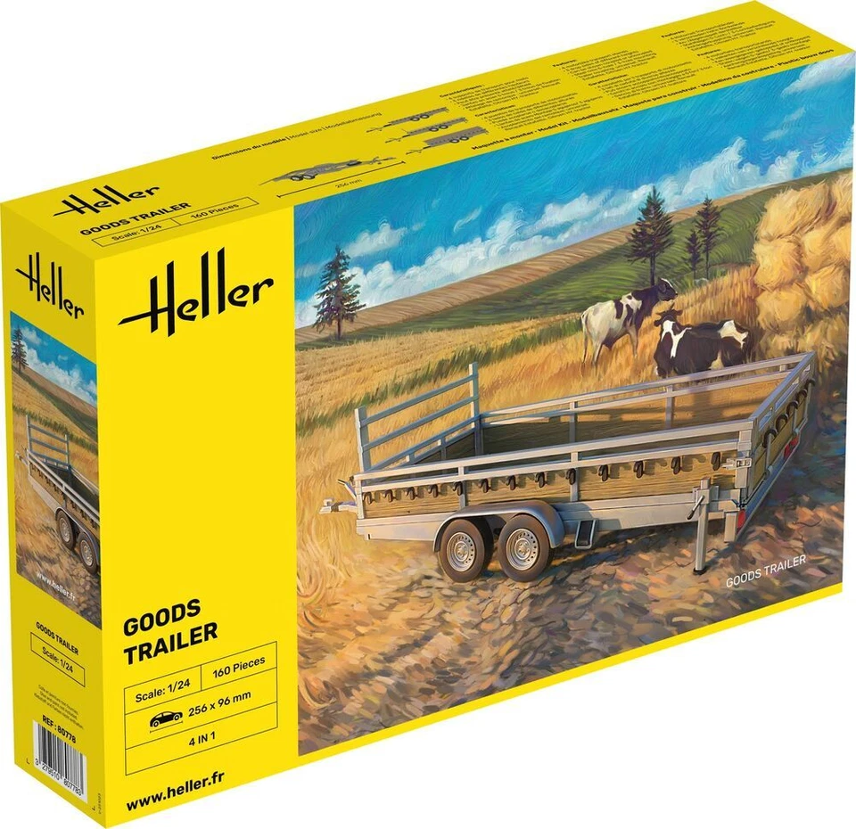 Heller 80778 - 1/24 Goods Trailer - Nuovo