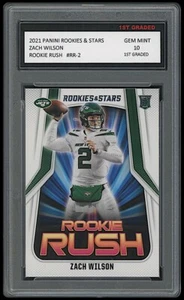 Zach Wilson 2021 Panini Rookies & Stars Rookie Rush 1st Graded 10 Rookie Card RC - Bild 1 von 1
