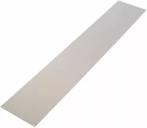 Piastra Calcio Satinato Acciaio Inox Finitura Porta Protezione Include Vite - Foto 1 di 7