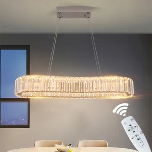 57cm Kristall Kronleuchter Dimmen LED Deckenleuchte Pendelleuchten Fernbedienung - Bild 1 von 12