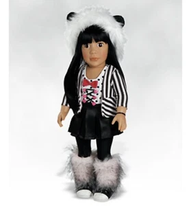 NIB Adora 18" Play Doll In Fur Boots & Hat Clothes Outfit Long Black Hair - Picture 1 of 1