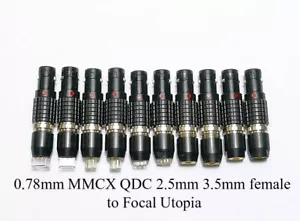 Adaptador de auriculares HIFI MMCX 0,78 mm 2,5 mm 3,5 mm hembra a focal utopía - Imagen 1 de 9