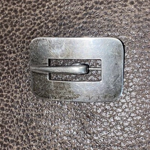 VINTAGE STERLING BELT BUCKLE PIN BROOCH MARKED STERLING WITH UNKNOWN MAKERS MARK - Picture 1 of 3