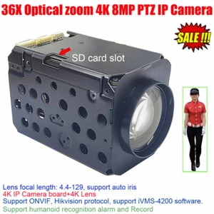 Cámara IP con zoom óptico 36X 4K 8MP automático IRIS protocolo Hikvision RTMP SD 256 GB - Imagen 1 de 12
