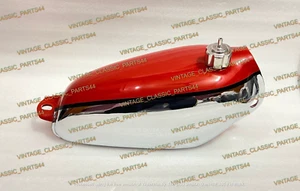 Honda CR125M 1974 Elsinore Replica Chrome & Painted Steel Petrol Tank With Cap - Picture 1 of 6