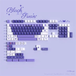 Honkai Star Rail 140 Keycaps Black Swan Anime PBT Dye-sub for Cherry MX Keyboard - Picture 1 of 12