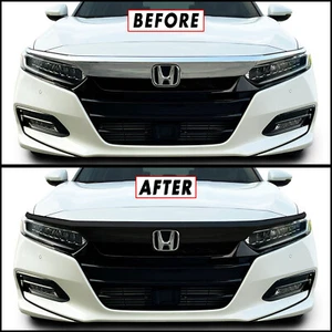Superposición de apagón cromado eliminación para el borde de parrilla delantera Honda Accord 2018-2020 - Imagen 1 de 5