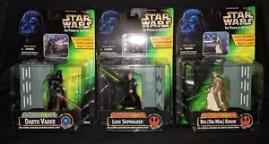 3 Star Wars POTF ELECTRONIC POWER F/X Luke Skywalker OBI-WAN KENOBI Darth Vader - Imagen 1 de 12