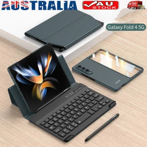 Samsung Z Fold 4 Leather Case with Wireless Keyboard, Bluetooth & Pen - AU - Picture 1 of 16
