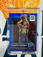 2022-23 Donruss Optic BENNEDICT MATHURIN Blue Prizm RC #'d 49 MS