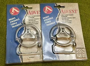 2 NOS Vintage 1994 ADVENT 6061 T6 Heat Treat Alloy BRAKE CABLE STRADDLE TRIANGLE - Picture 1 of 3