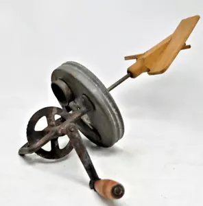 Vintage Butter Churn Lid Wood Paddles & Red Handle Dazey ? - Picture 1 of 6