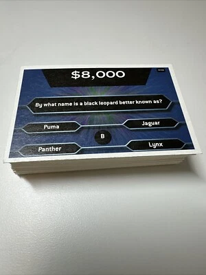 Who Wants To Be A Millionaire Board Game $8,000 Question Cards Only Vintage - Image 1 of 4