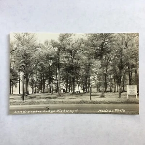 Land O'Lakes Lodge Marten River Ontario Canada Campground RPPC Old Postcard - Picture 1 of 3