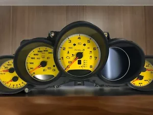 Porsche Carrera TURBO S 911 (991) 2015- speedometer dial 350 km/h YELLOW - Picture 1 of 2