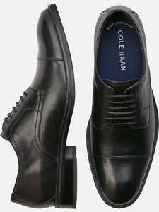 $170 Cole Haan Modern Essentials Waterproof Cap Toe Oxfords | Black | 11 D - Picture 1 of 13