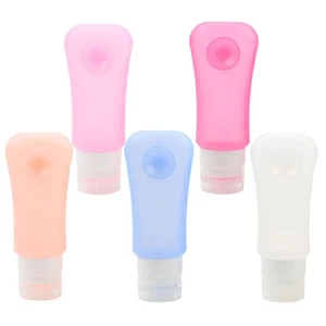 5 Stück Aufbewahrung Saugnapf Flasche Reisegröße Make-up Behälter Silikon - Bild 1 von 12