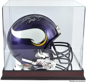 Vikings Mahogany Helmet Display Case & Mirror Back - Fanatics - Picture 1 of 1