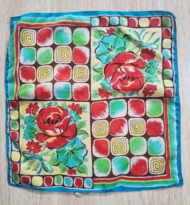 Vintage Baar & Bart 100 % Seide Taschentuch im Blumenmuster 16 x 16 - Bild 1 von 6