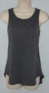 Black & Gray Sz Small 4/6 Racerback Open Back Athletic Lightweight Tank Top - Picture 1 of 2