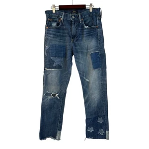 Polo Ralph Lauren Women’s Waverly Straight Crop Jeans Patchwork Size 27 Stars - Picture 1 of 8