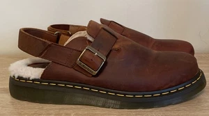 Dr. Martens Hombre Jorge II Piel Sintética Forrada Cordones Cuero Mules Marrón Talla 14 - Imagen 1 de 9