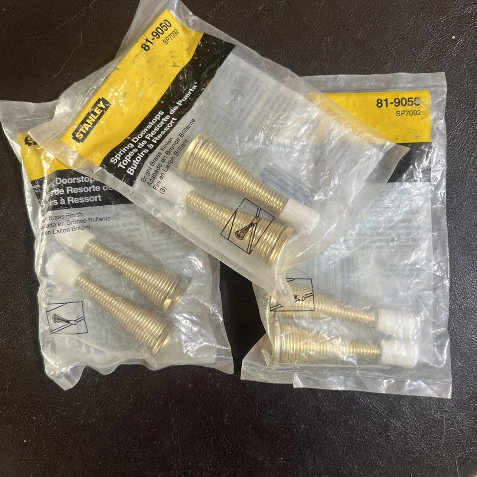 20 Stanley Spring Door Stops 81-9050 Sp7092 Doorstops Brass