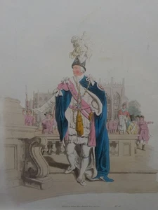 WILLIAM HENRY PYNE - Ritter vom Hosenbandorden. Farbaquatinta 1805 - Bild 1 von 1