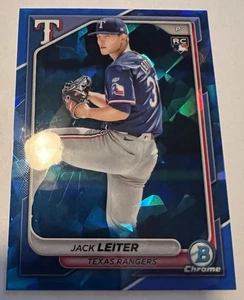 2024 Bowman Chrome Sapphire #70 - Jack Leiter - Texas Rangers - Rookie Card - Picture 1 of 2