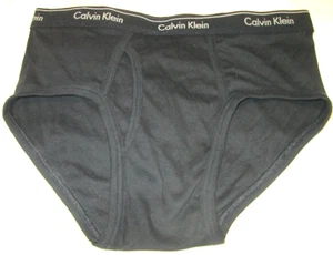 Calvin Klein Classic Style Briefs- I PR-SZ MED-Black-NWOT-100% COTTON - Picture 1 of 4