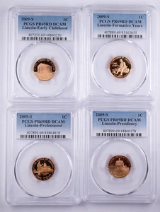 Certified 2009 Lincoln Cents PCGS PR69 RD DCAM x4 Lincoln-Presidency 1c  - Picture 1 of 7