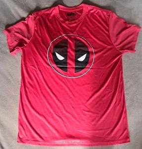 Marvel Deadpool Men's Red Graphic Logo Short Sleeve Shirt-Adult XL T211 - Picture 1 of 4