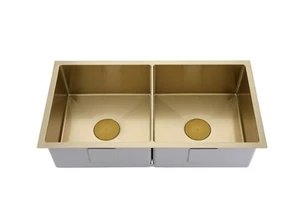 2023 Burnished Brass Gold stainless steel 304 double bowl kitchen sink - Picture 1 of 8