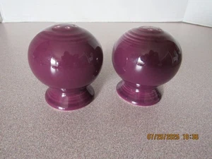 Fiestaware Retired Heather Ball Salt and Pepper Shakers Purple Ball Shakers - Picture 1 of 3