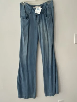 Женские легкие и вареные джинсы Bella Dahl с широкими штанинами новые с ценниками размер 29 «высокий 35» - Изображение 1 из 4