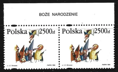 Polonia 1994 #3217 Navidad - MNH (Pareja de inquilinos) Foto 1 de 2