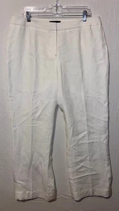 NWT Talbots Signature White Linen Pants Womens 16W High Rise Straight Leg - Picture 1 of 9