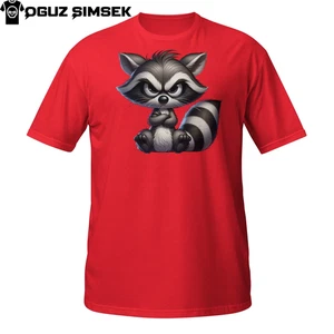 Mad Raccoon Shirt – Humorous Angry Cartoon Raccoon Design - Picture 1 of 31