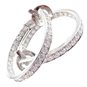 Van Cleef & Arpels Avignon 18k Weißgold Diamant große Creolen - Bild 1 von 22