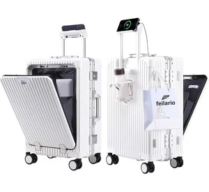 Feilario 20in Aluminium Frame Hardside Spinner Wheel Luggage, Built-In TSA lo... - Picture 1 of 6